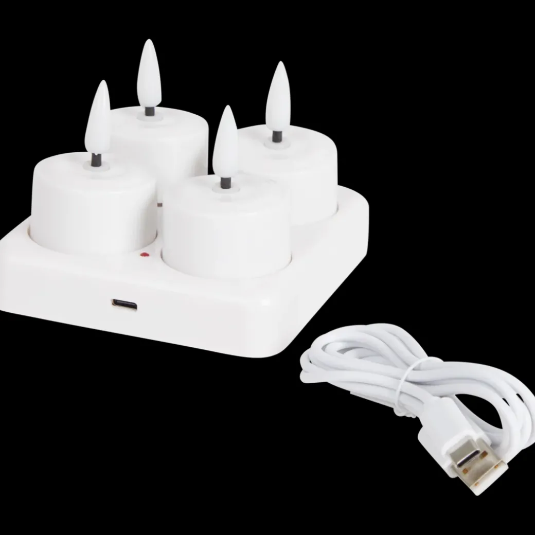 Oplaadbare theelichten wit Wit | Action NL