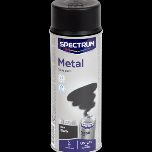 Spectrum spuitverf voor metaal mat zwart Zwart 400 ml | Action NL