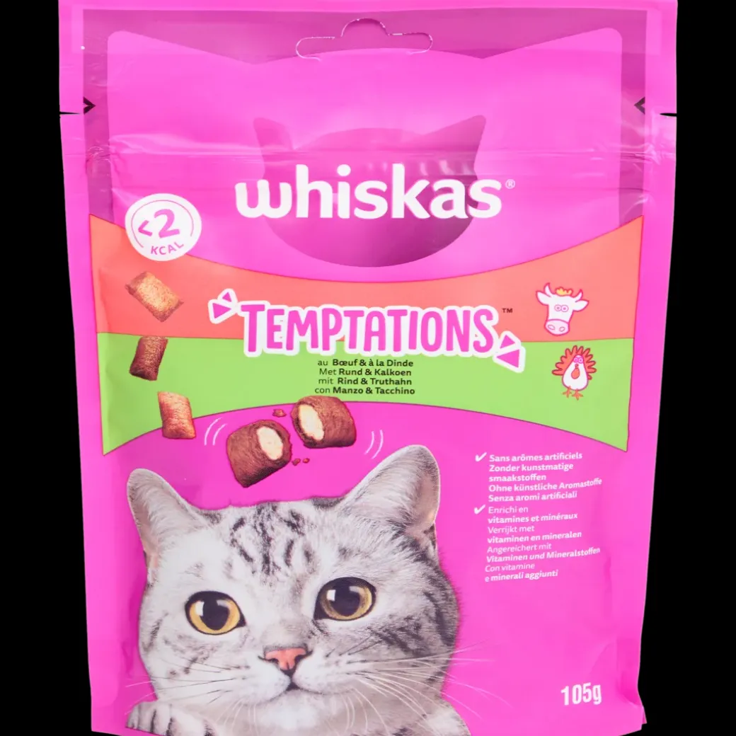 Whiskas Temptations kattensnoepjes rund en kalkoen | Action NL