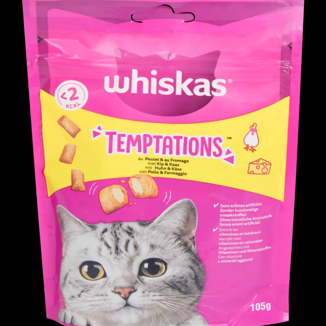 Whiskas Temptations kattensnoepjes kip en kaas | Action NL