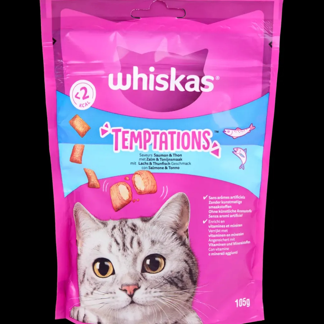 Whiskas Temptations kattensnoepjes zalm en zeevruchten | Action NL